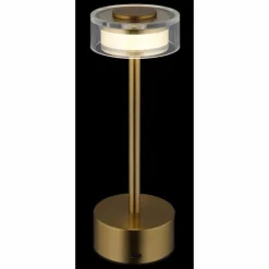 Suspension Verre Fumé-Luminaires Globo Lighting Shira Lampe à poser LED Laiton, 1 lumière