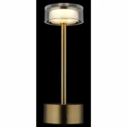 Suspension Verre Fumé-Luminaires Globo Lighting Shira Lampe à poser LED Laiton, 1 lumière