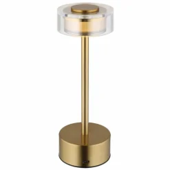 Suspension Verre Fumé-Luminaires Globo Lighting Shira Lampe à poser LED Laiton, 1 lumière