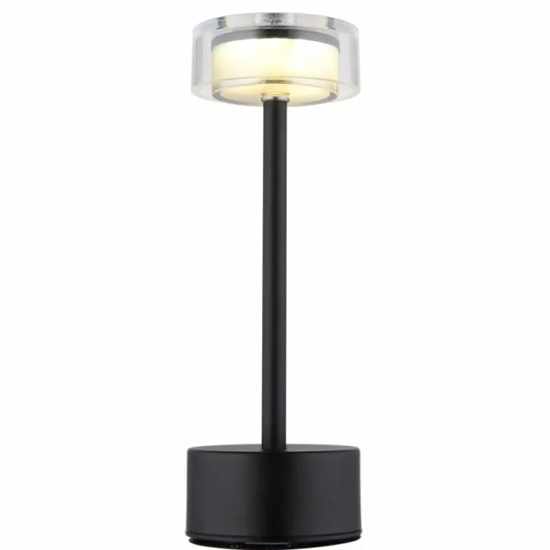 Suspension Verre Fumé-Luminaires Globo Lighting Shira Lampe à poser LED Noir, 1 lumière