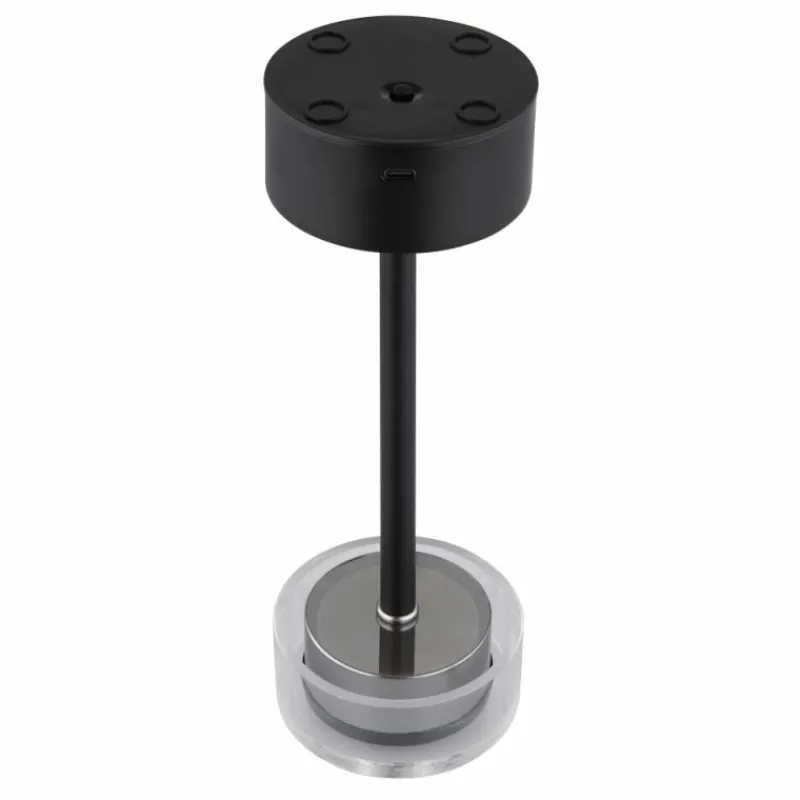 Suspension Verre Fumé-Luminaires Globo Lighting Shira Lampe à poser LED Noir, 1 lumière