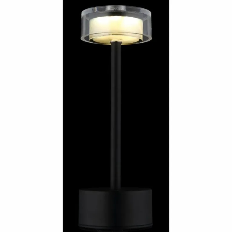 Suspension Verre Fumé-Luminaires Globo Lighting Shira Lampe à poser LED Noir, 1 lumière