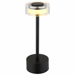 Suspension Verre Fumé-Luminaires Globo Lighting Shira Lampe à poser LED Noir, 1 lumière