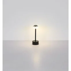 Suspension Verre Fumé-Luminaires Globo Lighting Shira Lampe à poser LED Noir, 1 lumière