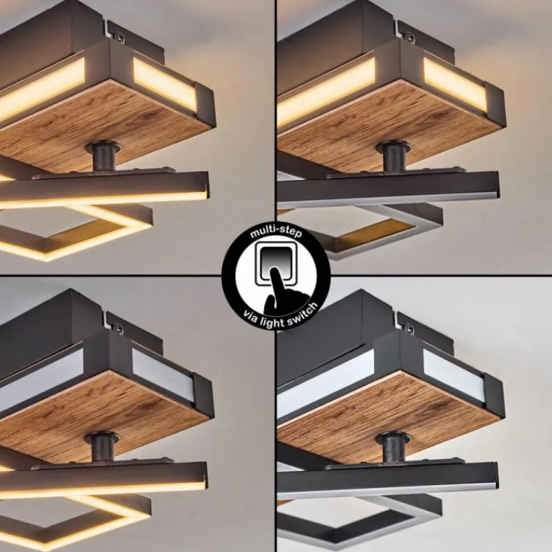 hofstein Sigersvik Plafonnier LED Écru, Noir, 1 lumière