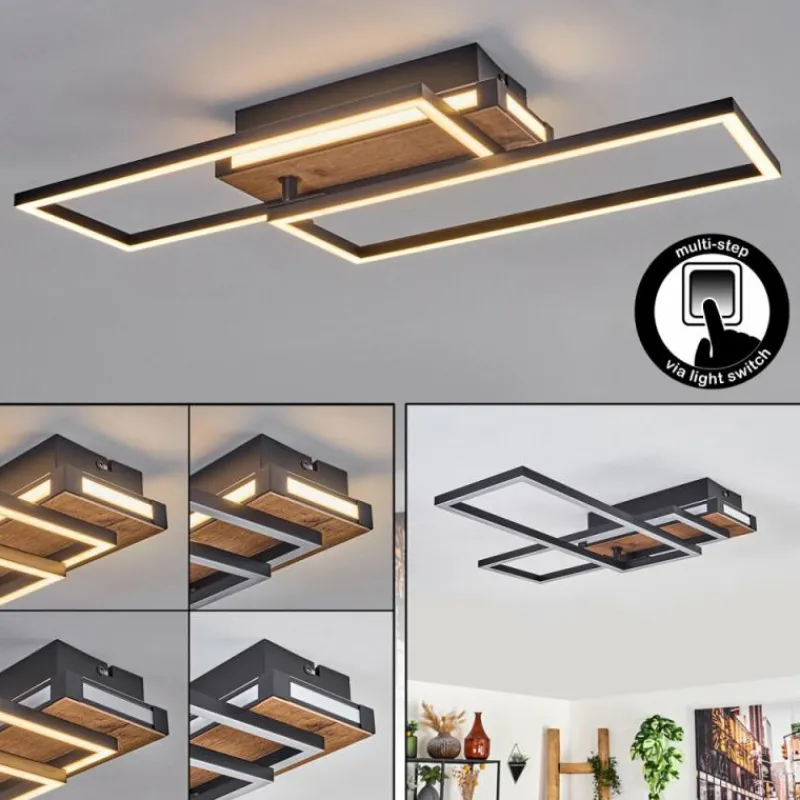 hofstein Sigersvik Plafonnier LED Écru, Noir, 1 lumière