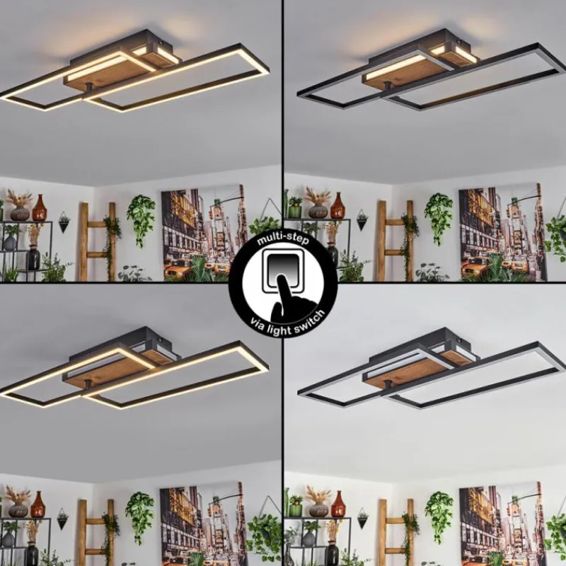 hofstein Sigersvik Plafonnier LED Écru, Noir, 1 lumière