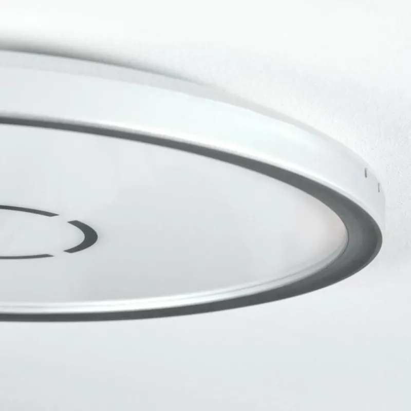 hofstein Simonstorp Plafonnier, Panel LED Argenté, Blanc, 1 lumière