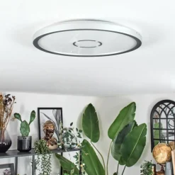 hofstein Simonstorp Plafonnier, Panel LED Argenté, Blanc, 1 lumière