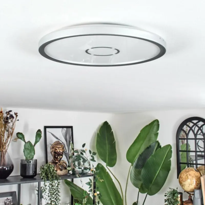 hofstein Simonstorp Plafonnier, Panel LED Argenté, Blanc, 1 lumière