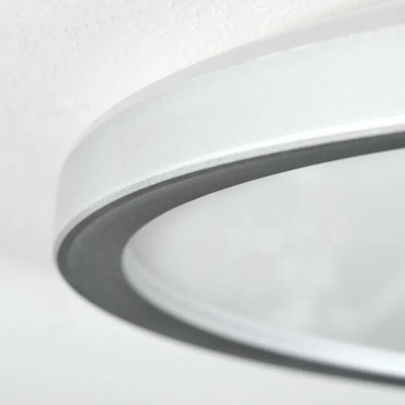 hofstein Simonstorp Plafonnier, Panel LED Argenté, Blanc, 1 lumière