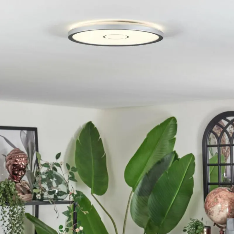 hofstein Simonstorp Plafonnier, Panel LED Argenté, Blanc, 1 lumière