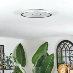 hofstein Simonstorp Plafonnier, Panel LED Argenté, Blanc, 1 lumière