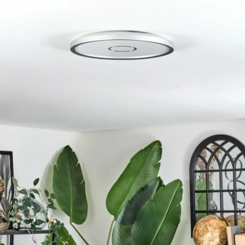 hofstein Simonstorp Plafonnier, Panel LED Argenté, Blanc, 1 lumière