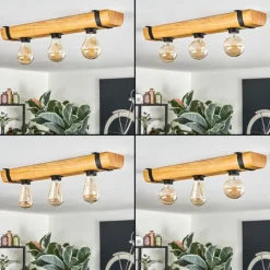 hofstein Skads Plafonnier Écru, Noir, 3 lumières