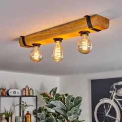 hofstein Skads Plafonnier Écru, Noir, 3 lumières