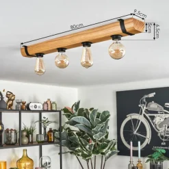 hofstein Skads Plafonnier Écru, Noir, 4 lumières