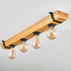 hofstein Skads Plafonnier Écru, Noir, 4 lumières