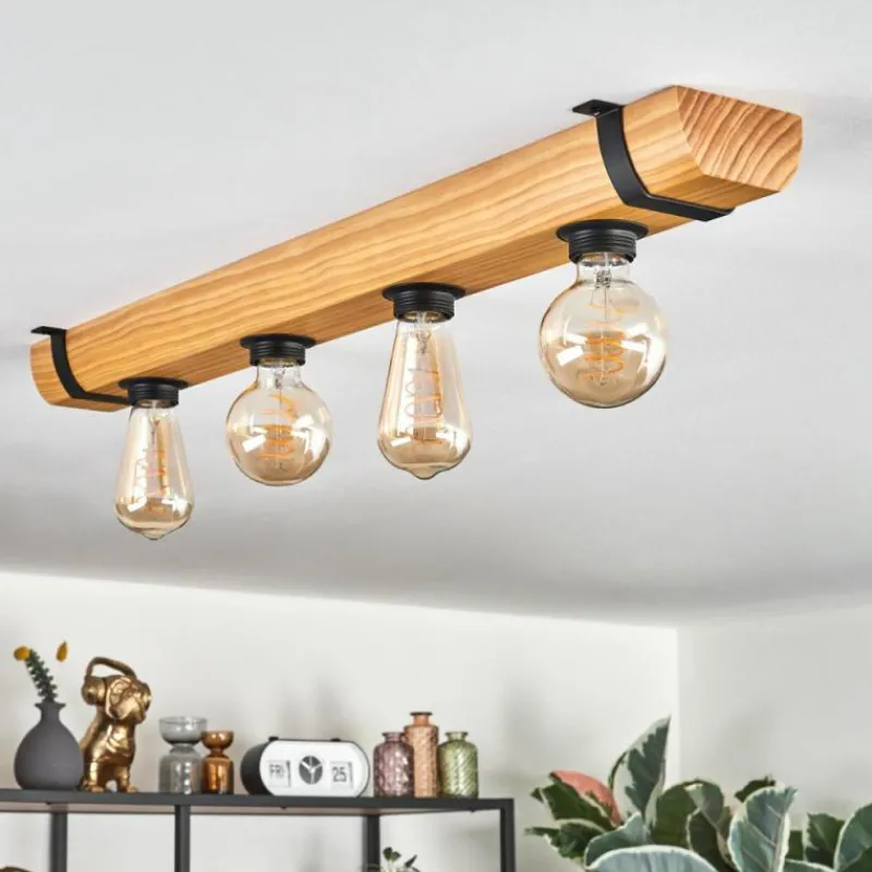 hofstein Skads Plafonnier Écru, Noir, 4 lumières