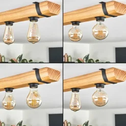 hofstein Skads Plafonnier Écru, Noir, 5 lumières