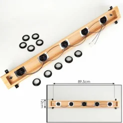 hofstein Skads Plafonnier Écru, Noir, 5 lumières