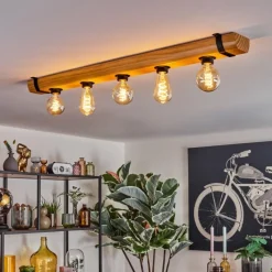 hofstein Skads Plafonnier Écru, Noir, 5 lumières