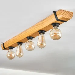 hofstein Skads Plafonnier Écru, Noir, 5 lumières