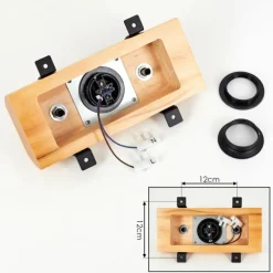 hofstein Skads Plafonnier, Spot de plafond Écru, Noir, 1 lumière