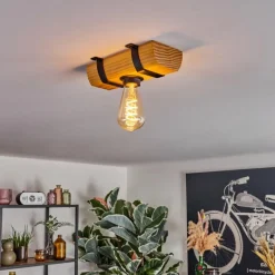 hofstein Skads Plafonnier, Spot de plafond Écru, Noir, 1 lumière