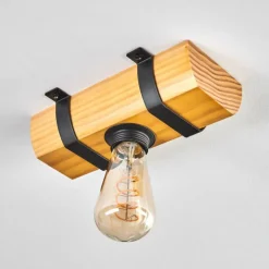 hofstein Skads Plafonnier, Spot de plafond Écru, Noir, 1 lumière