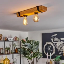 hofstein Skads Plafonnier, Spot de plafond Écru, Noir, 2 lumières