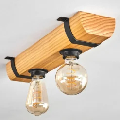 hofstein Skads Plafonnier, Spot de plafond Écru, Noir, 2 lumières