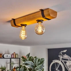 hofstein Skads Plafonnier, Spot de plafond Écru, Noir, 2 lumières