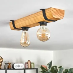 hofstein Skads Plafonnier, Spot de plafond Écru, Noir, 2 lumières