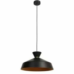 Lampes Dorées-Luminaires Steinhauer Skandina Suspension Or, Noir, 1 lumière