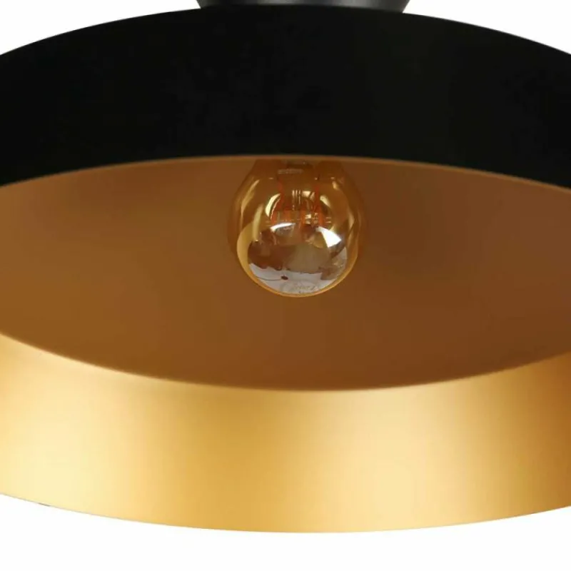 Lampes Dorées-Luminaires Steinhauer Skandina Suspension Or, Noir, 1 lumière