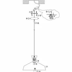 Lampes Dorées-Luminaires Steinhauer Skandina Suspension Or, Noir, 1 lumière