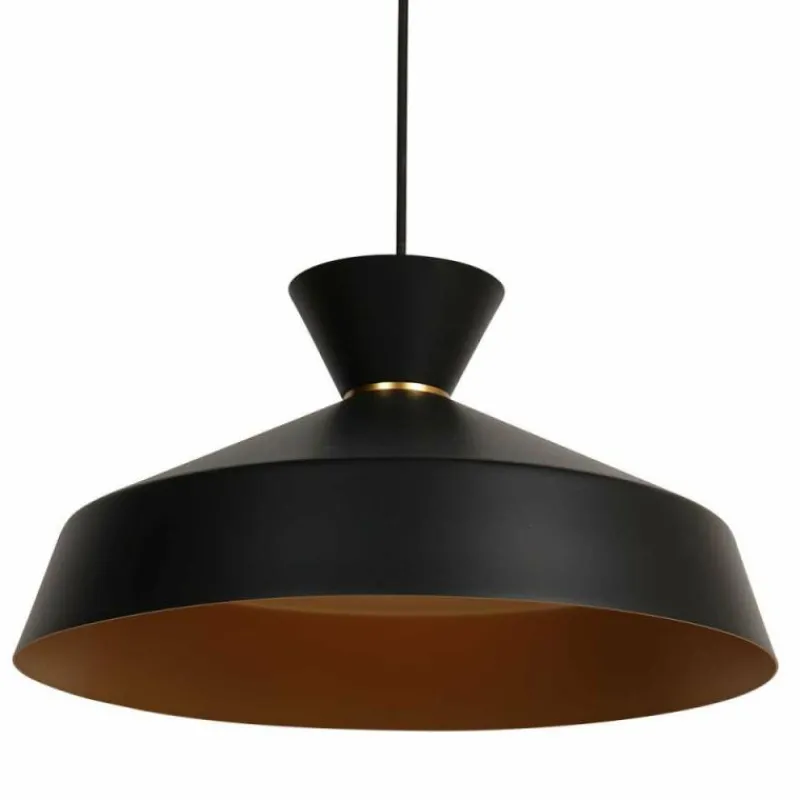 Lampes Dorées-Luminaires Steinhauer Skandina Suspension Or, Noir, 1 lumière
