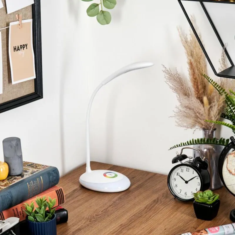 hofstein Sneslev Lampe de bureau, Lampe à poser LED Blanc, 1 lumière, Changeur de couleurs