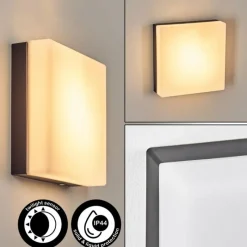 hofstein Sneslev Lampe murale d´extérieur, Applique murale Noir, 1 lumière