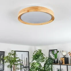 Lampes En Bois-hofstein Sofo Plafonnier LED Blanc, 1 lumière