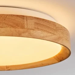 Lampes En Bois-hofstein Sofo Plafonnier LED Blanc, 1 lumière