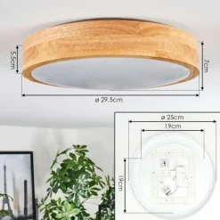 hofstein Sofo Plafonnier LED Blanc, 1 lumière