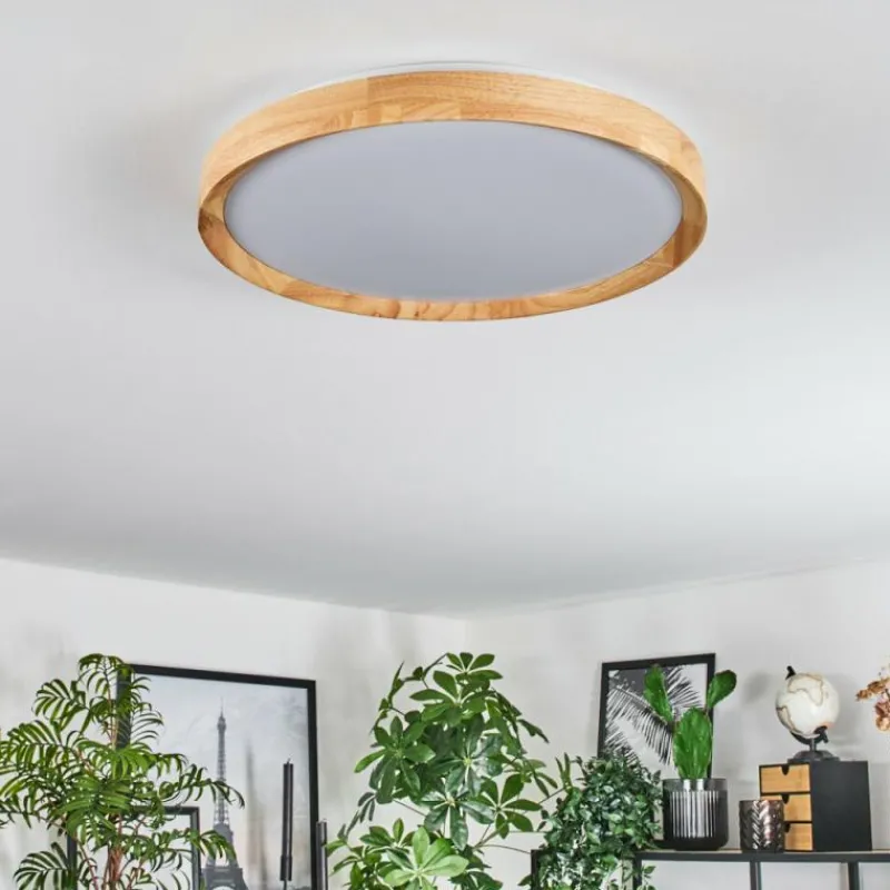 Luminaires Scandinaves-hofstein Sofo Plafonnier LED Blanc, 1 lumière, Télécommandes