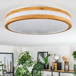 Luminaires Scandinaves-hofstein Sofo Plafonnier LED Blanc, 1 lumière, Télécommandes