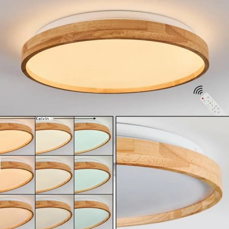 Luminaires Scandinaves-hofstein Sofo Plafonnier LED Blanc, 1 lumière, Télécommandes