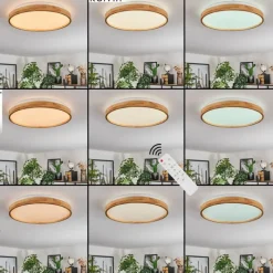 Luminaires Scandinaves-hofstein Sofo Plafonnier LED Blanc, 1 lumière, Télécommandes