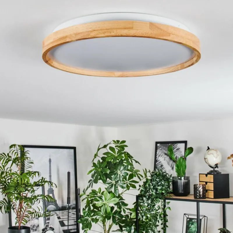 Luminaires Scandinaves-hofstein Sofo Plafonnier LED Blanc, 1 lumière, Télécommandes