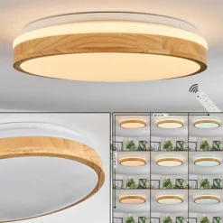 Luminaires Scandinaves-hofstein Sofo Plafonnier LED Blanc, 1 lumière, Télécommandes