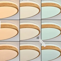 Luminaires Scandinaves-hofstein Sofo Plafonnier LED Blanc, 1 lumière, Télécommandes